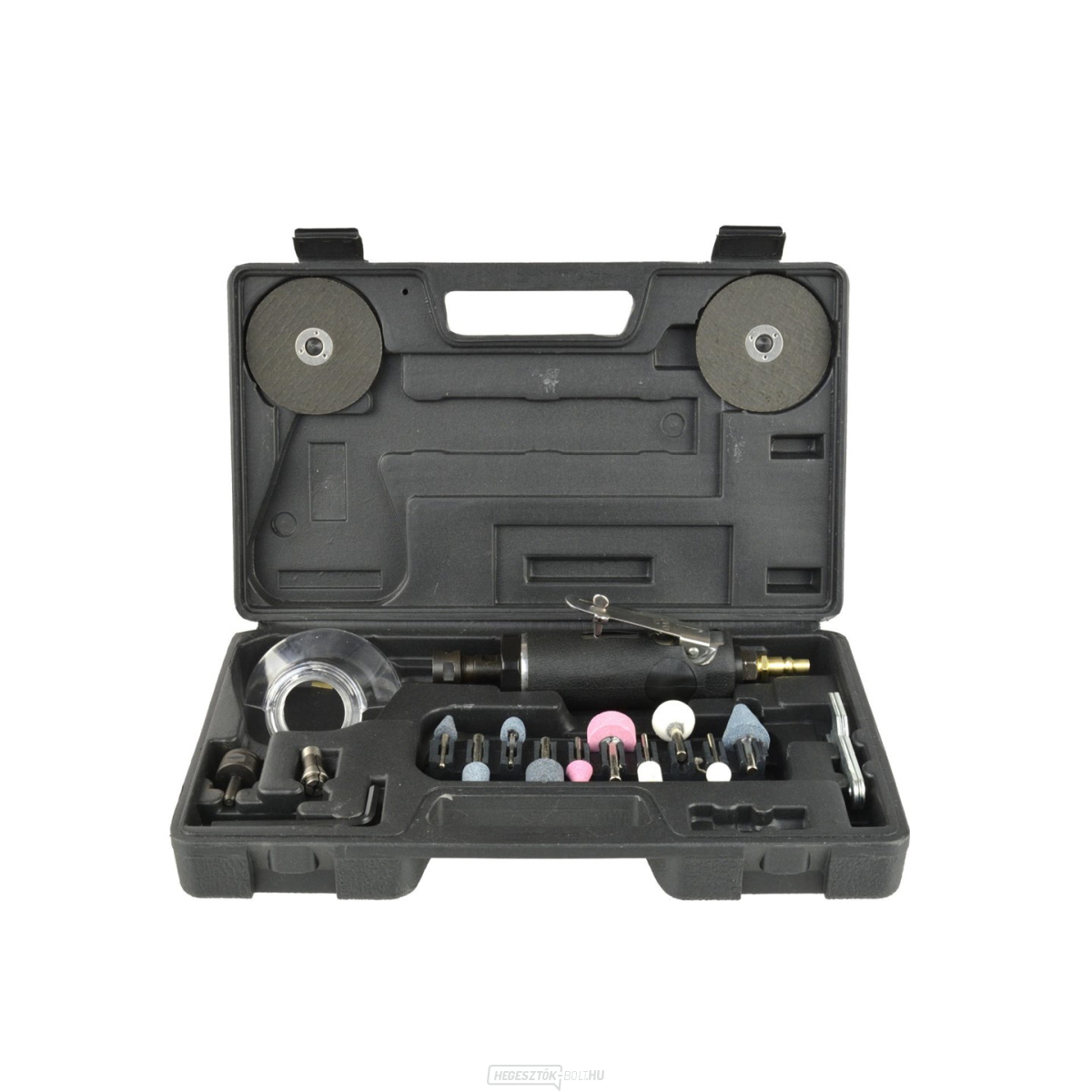 Pneumatikus egyenes csiszoló kiegészítőkkel Geko G03142