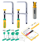 MICROJIG MATCHFIT PRO fecskefarkú bilincskészlet vágószerszámmal és tartozékokkal MICROJIG MATCHFIT PRO fecskefarkú bilincskészlet vágószerszámmal és tartozékokkal gallery main image
