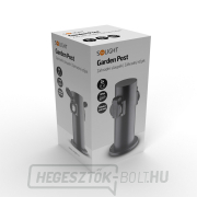 Solight kerti oszlop IP44, rozsdamentes acél, 2 aljzat, hengeres, fekete náhled