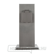 Solight kerti oszlop IP44, rozsdamentes acél, 2 aljzat, prizma, ezüst náhled