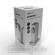 Solight kerti oszlop IP44, rozsdamentes acél, 2 aljzat, prizma, ezüst náhled