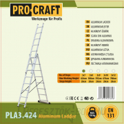 Alumínium háromrészes létra 3x7 Procraft PLA3.424  Előnézet 