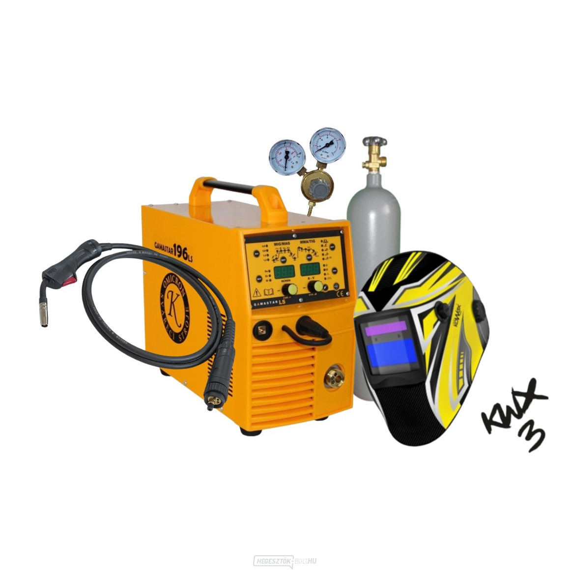 Gamastar 196 LS Synergy + Égő + Szelep + Maszk + Teljes CO2 Palack