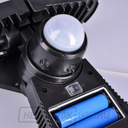 Solight LED napelemes világítás érzékelővel, 8W, 600lm, Li-on, fekete náhled