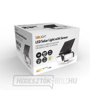 Solight LED napelemes világítás érzékelővel, 8W, 600lm, Li-on, fekete náhled