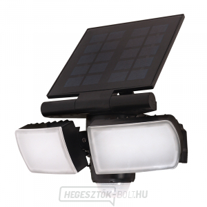 Solight LED napelemes világítás érzékelővel, 8W, 600lm, Li-on, fekete gallery main image