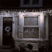 Solight LED karácsonyi függöny, jégcsapok, 360 LED, 9m x 0,7m, 6m ólom, kültéri, meleg fehér fény Előnézet 
