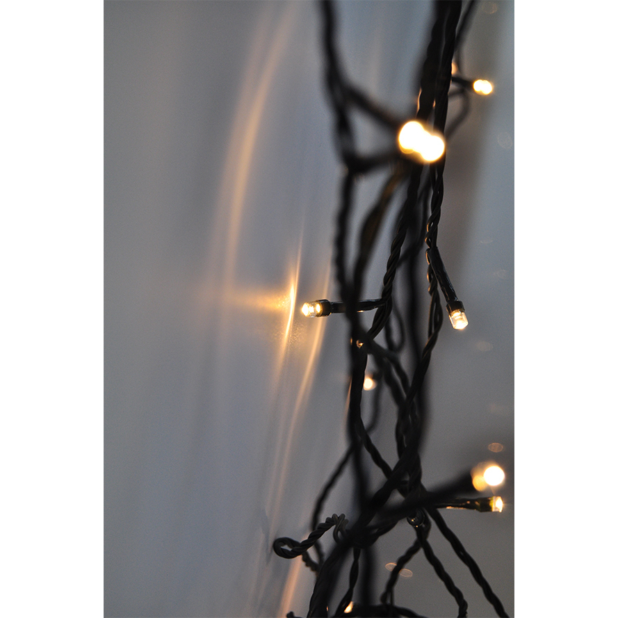 Solight LED kültéri karácsonyi lánc, 400 LED, 20 m, 5 m kábel, 8 funkció, IP44, meleg fehér Előnézet 