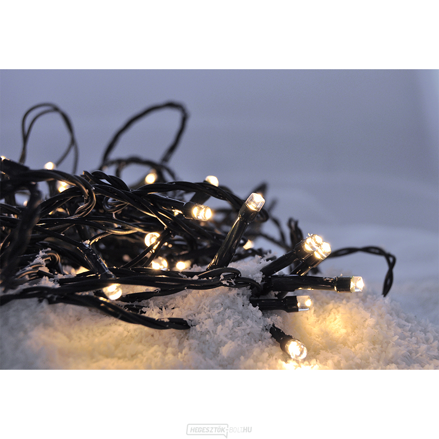 Solight LED kültéri karácsonyi lánc, 400 LED, 20 m, 5 m kábel, 8 funkció, IP44, meleg fehér