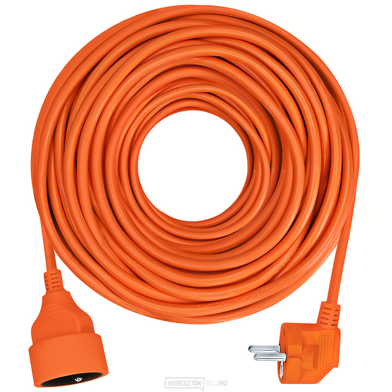 Solight 1z hosszabbító vezeték - csatlakozó, 15 m, 3 x 1,5 mm2, narancs