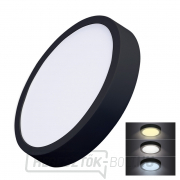 Solight LED mini panel CCT, süllyesztett, 24W, 1800lm, 3000K, 4000K, 6000K, kerek, fekete színű gallery main image