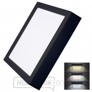 Solight LED mini panel CCT, süllyesztett, 24W, 1800lm, 3000K, 4000K, 6000K, négyzet, fekete színű gallery main image