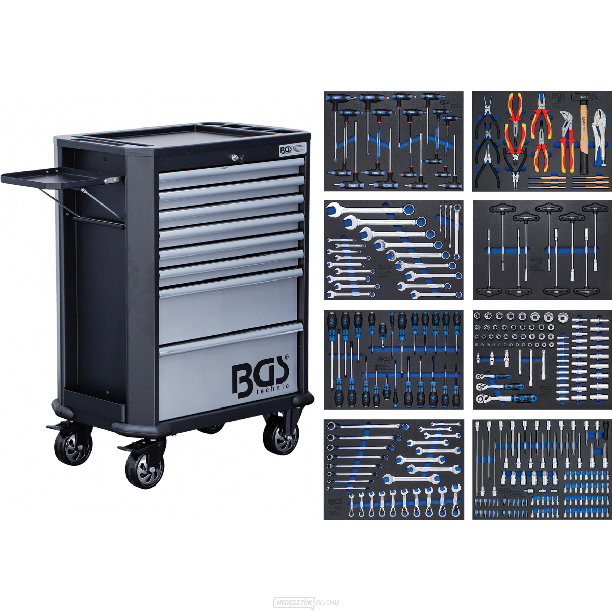 BGS 4007, Műhelykocsi | 8 fiók | 299 hangszerrel