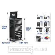 BGS 4088, Műhelykocsi Profi Standard Maxi | 12 fiók | 263 hangszerrel Előnézet 