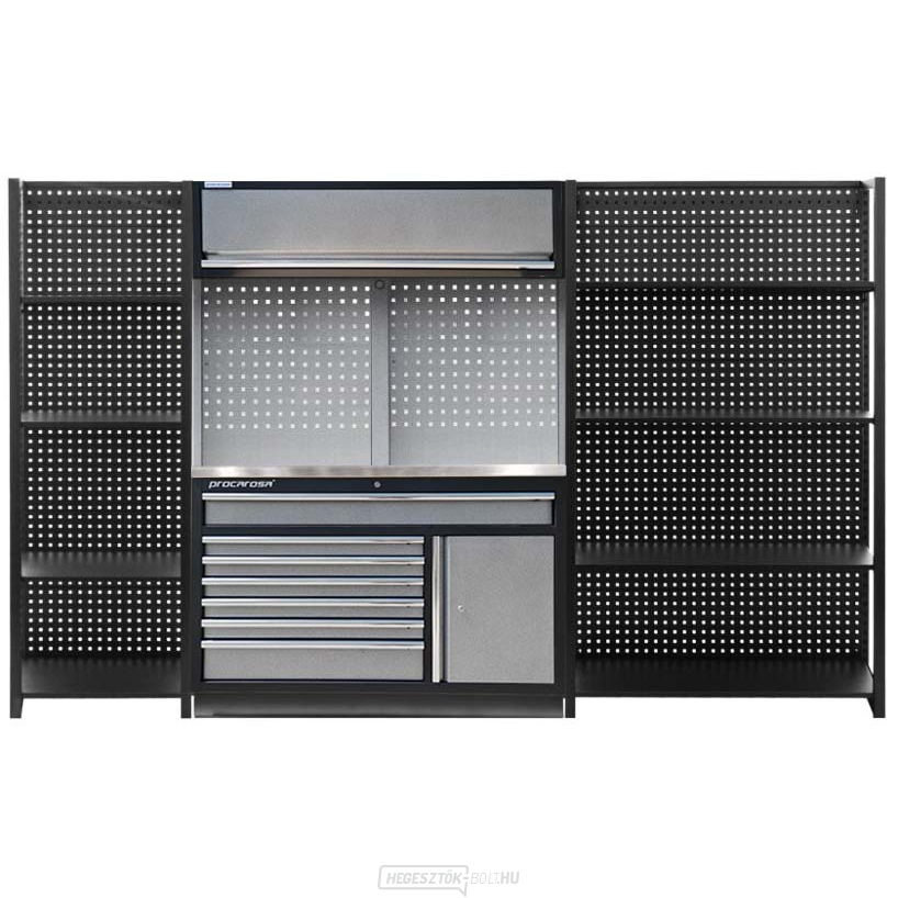 Műhelybútor készlet Procarosa PROFI TGC-1371-TJA Munkalap:: rozsdamentes acél