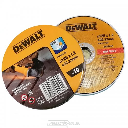 Vágókorong 125 x 1,2mm, 10db DeWALT DT43922
