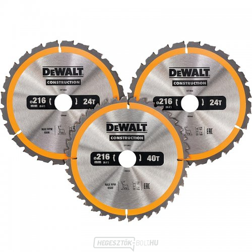 3db fűrészlap készlet 216x30mm (2xDT1952, 1xDT1953) DeWALT DT1962