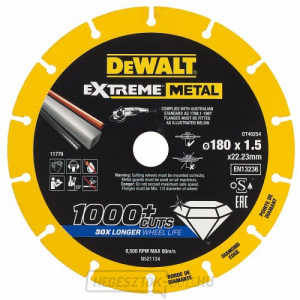 Gyémánttárcsa EXTREME METAL 180mm DeWALT DT40254 gallery main image