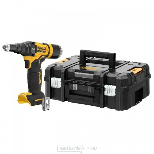 Akkumulátoros szegecselő 4,8 mm-es szegecsekhez 18V akkumulátor és töltő nélkül DeWALT DCF403NT