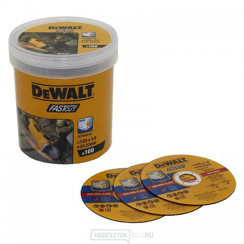 Kerék rozsdamentes acélhoz 125x1,0 mm 100db DeWALT DT20540 DT20540