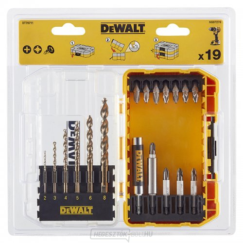 DeWALT DT70711 19 darabos fémfúró és bit készlet