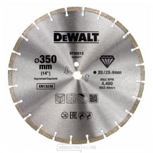 Gyémántlapát 350mm DeWALT DT40213