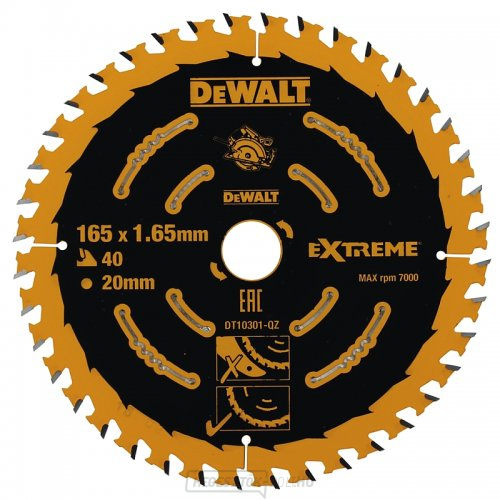 Fűrészlap 165x20mm, 40 fogak DeWALT FLEXVOLT DT10301 Fűrészlap 165x20mm, 40 fogak DeWALT FLEXVOLT DT10301 gallery main image