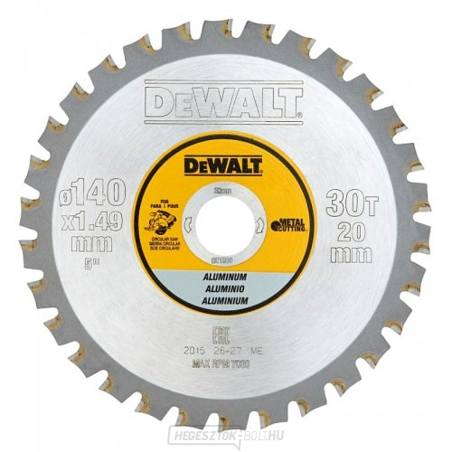 Fűrészlap 140x20mm, 30 fog, DeWALT DT1910 akkumulátoros fűrészekhez