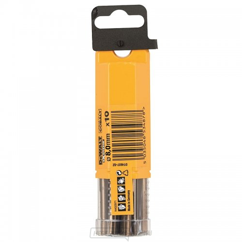 HSS-E COBALT 8×117mm (10 db) DeWALT DT4938