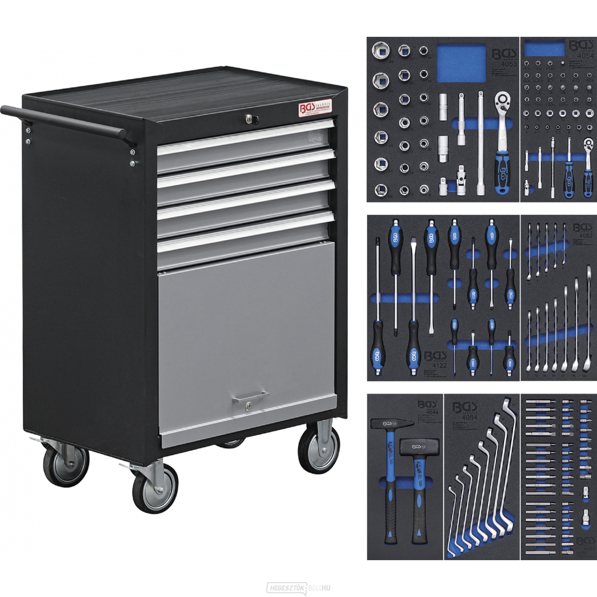 BGS 4086, Műhelykocsi"tanonc" | 4 fiók | 151 hangszerrel
