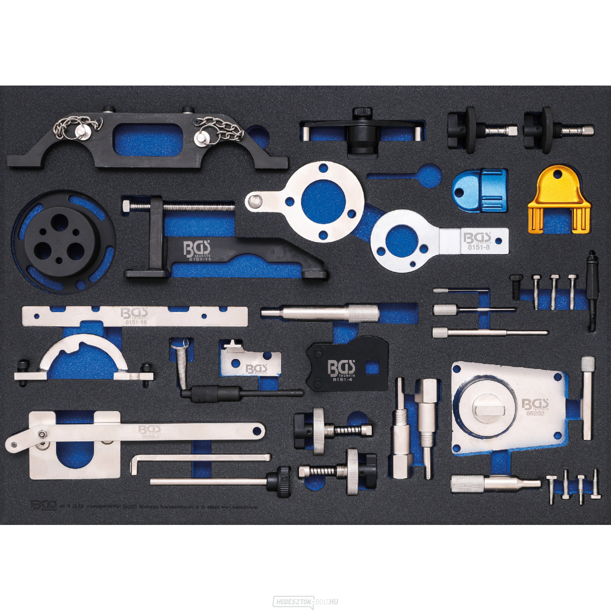 BGS 4138, Műhelykosár betét 3/3: Motorhangoló szerszámkészlet | Opel, Chevrolet, Saab, Fiat, Lancia,
