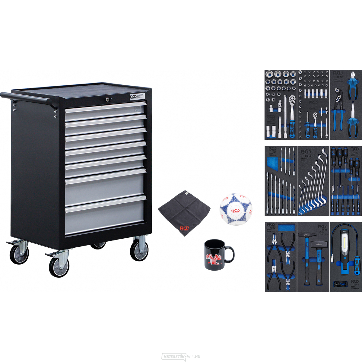 BGS 6061, Műhelykocsi | 7 fiók | 120 szerszámmal