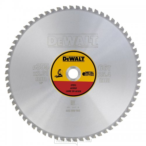 Fűrészlap fémvágáshoz 355x25,4mm 66z EXTREME DeWALT DT1926 DeWALT DT1926 Fűrészlap fémvágáshoz 355x25,4mm 66z EXTREME DeWALT DT1926 DeWALT DT1926 gallery main image