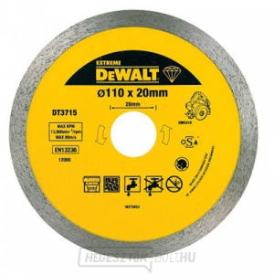 Dia penge a DWC410 csempevágóhoz gránit vágásához 110x20mm DeWALT DT3715 Dia penge a DWC410 csempevágóhoz gránit vágásához 110x20mm DeWALT DT3715 gallery main image