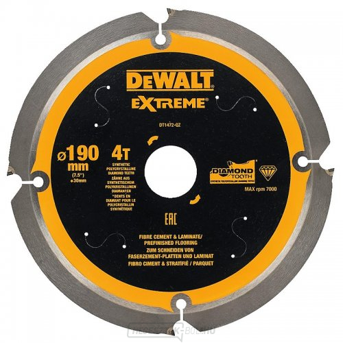 Fűrészlap cement farostlemezhez és laminált lemezhez 190x30mm 4z DeWALT DT1472