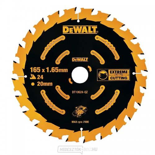 Fűrészlap 165x20mm, 24 fogú, DeWALT DT10624 akkumulátoros fűrészhez