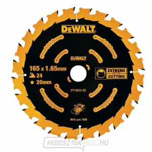 Fűrészlap 165x20mm, 24 fogú, DeWALT DT10624 akkumulátoros fűrészhez