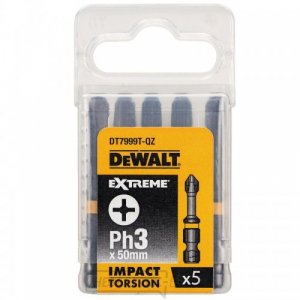 Ph3x50mm 5db DeWALT DT7999T torziós bit készlet Ph3x50mm DeWALT DT7999T Ph3x50mm 5db DeWALT DT7999T torziós bit készlet Ph3x50mm DeWALT DT7999T gallery main image