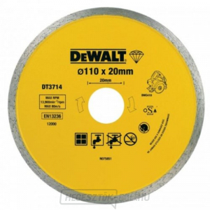 Dia penge a DWC410 csempevágóhoz 110x20mm-es csempék vágásához DeWALT DT3714 Dia penge a DWC410 csempevágóhoz 110x20mm-es csempék vágásához DeWALT DT3714 gallery main image