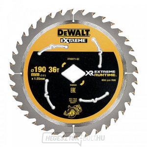 Fűrészlap 190mm, 36 fogú, DeWALT DT40271 akkumulátoros fűrészekhez