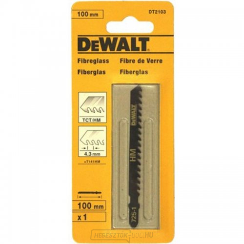 Fűrészlap üvegszál-erősítésű anyagokhoz DeWALT DT2103 100mm-es szúrófűrészhez Fűrészlap üvegszál-erősítésű anyagokhoz DeWALT DT2103 100mm-es szúrófűrészhez gallery main image