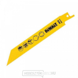 Fűrészlapok fémekhez, lemezekhez, csövekhez és profilokhoz 1,5 mm-ig kardfűrészhez 152mm 5db DeWALT DT2384 Fűrészlapok fémekhez, lemezekhez, csövekhez és profilokhoz 1,5 mm-ig kardfűrészhez 152mm 5db DeWALT DT2384 gallery main image