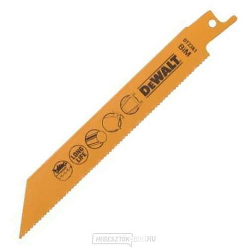 Fűrészlapok fémekhez, lemezekhez, csövekhez és profilokhoz 3-8mm kardfűrészekhez 152mm 5db DeWALT DT2361