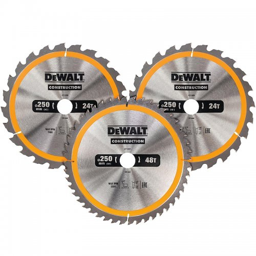 3 db 250x30mm-es fűrészlap készlet (2xDT1956, 1xDT1957) DeWALT DT1963