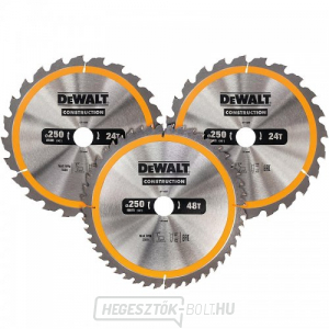 3 db 250x30mm-es fűrészlap készlet (2xDT1956, 1xDT1957) DeWALT DT1963 gallery main image