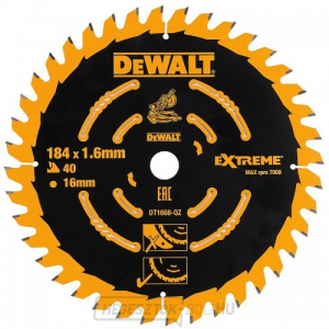 Fűrészlap 184x16mm 40z ABT 7° DeWALT DT1668