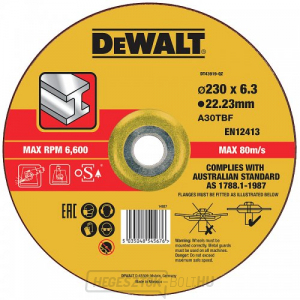 Csiszolókorong 230 x 6,0mm, 27-es típus DeWALT DT43919 DT43919 gallery main image