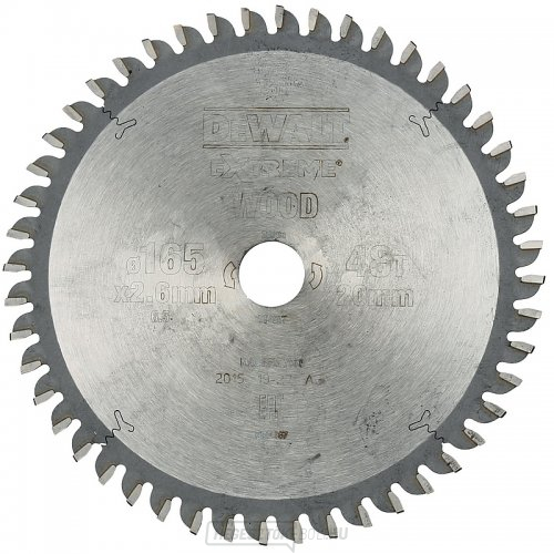 40-es sorozatú fűrészlap körfűrészhez 165x20mm 48z TCG -5° DeWALT DT4087