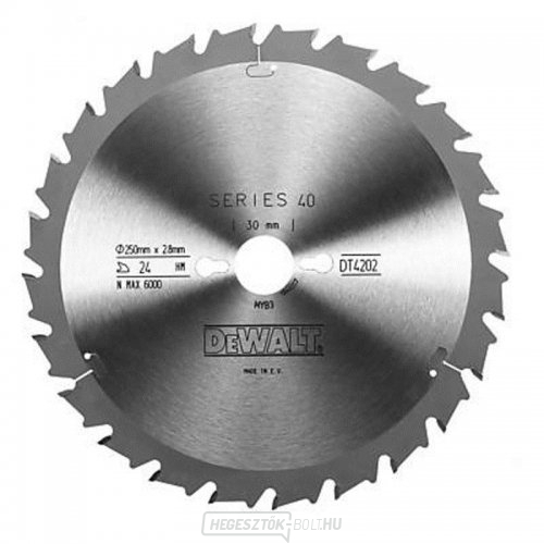 Fűrészlap 250x30mm 24z FT/DL 10° DeWALT DT4202