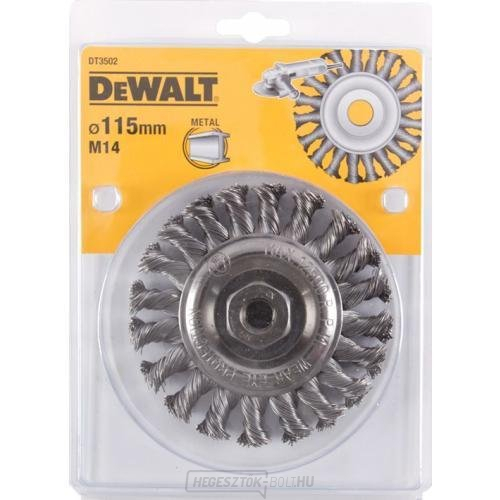 Drótkefe csavart csomók hossza 22mm átmérő 115mm a DeWALT DT3502 padcsiszolóhoz Drótkefe csavart csomók hossza 22mm átmérő 115mm a DeWALT DT3502 padcsiszolóhoz gallery main image